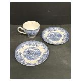 Johnson Brothers, coaching scene plates and cup