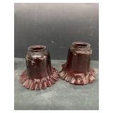 Ruby, red glass shades
