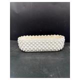 Hobnail millk, glass vase