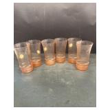 Pink drinking glasses