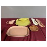 Russell Wright platters creamer