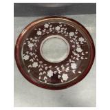 Cranberry colored plate