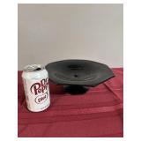 Black glass compote
