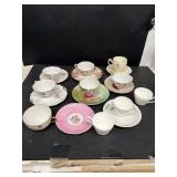 Miscellaneous saucers and tea cups