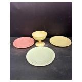 Atlas glass plates and sherbet dish
