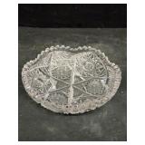 Cut glass candy dish