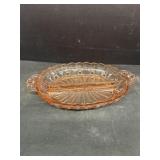Pink divided dish