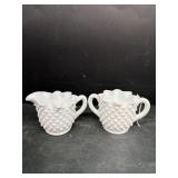 Fenton cream and sugar, milk glass