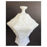 Milk, glass candy dish
