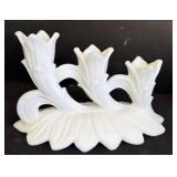 Milk, glass triple candle holder