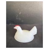 Hen on nest lid only