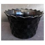 Black glass vase