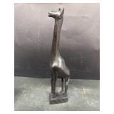 Hand carved wooden giraffe