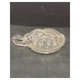 Cut glass candy dish