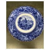 Staffordshire flo blue plate
