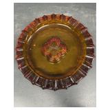 Amber glass  ashtray