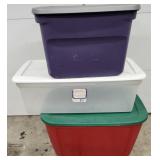 (3) Totes w/lids