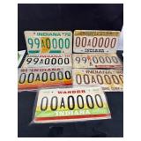 Indiana state license plates 1970s and 80