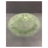 Green glass plate