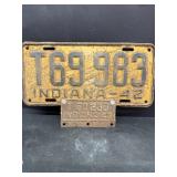 1942 and 1943 Indiana license plate