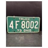1973 Ohio truck license plate plates match set