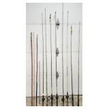 Group of Fishing Poles-Cane Poles, (2) w/Zebco Ree