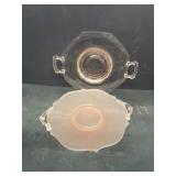 Pink glass plates