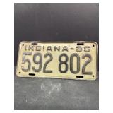 1935 Indiana license plate
