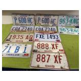 Ohio license plates, some match sets