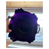 Dark purple double handled plate