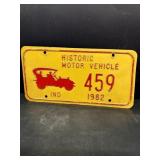 1982 historic motor vehicle Indiana license plate