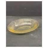 Yellow glass bowl