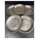 Antique metal pie plates