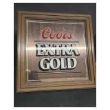 Coors extra gold advertising mirror