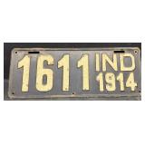 1914 Indiana license plate