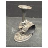 Webster pewter horn decoration
