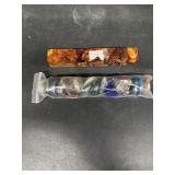 Glass glass stones and paperweight marble wood
