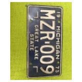 1973 Michigan license plate