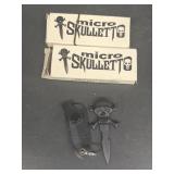 (2) micro SKULLETT knives