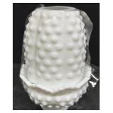 Fenton fairy lamp, milk, glass