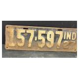 1927 Indiana license plate