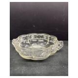Double handled glass decorative bowl