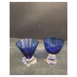 Cobalt blue shot glasses
