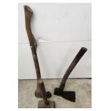 Axe, Short Handled Sledge Hammer & RR Tool