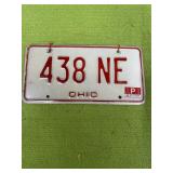1978 match set of Ohio license plate plates