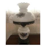 Milk Glass Parlor Lamp