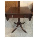 Mahogany 1-drawer Stand w/Lion Pulls
