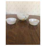 Fire King Bowl & (2) Bowls