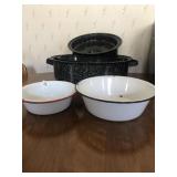 (2) Granite Ware Bowls