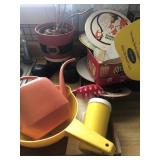 Santa Plant Holder, Water Jug, Adv. Hand Fans
